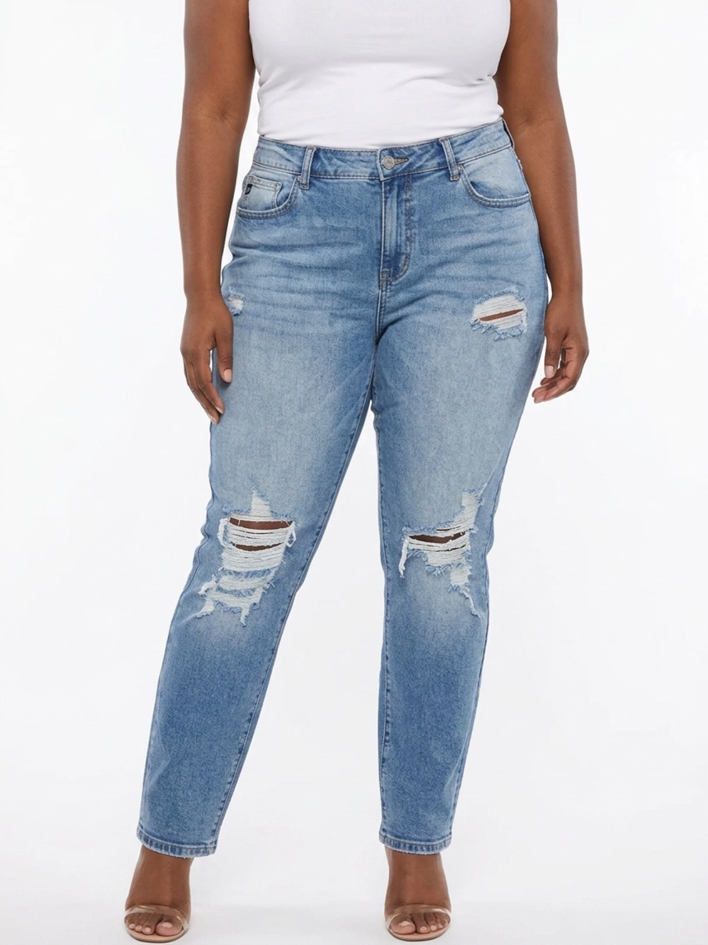 👖|•KANCAN•| Super Distressed Stretch Denim Jeans Size 16👖